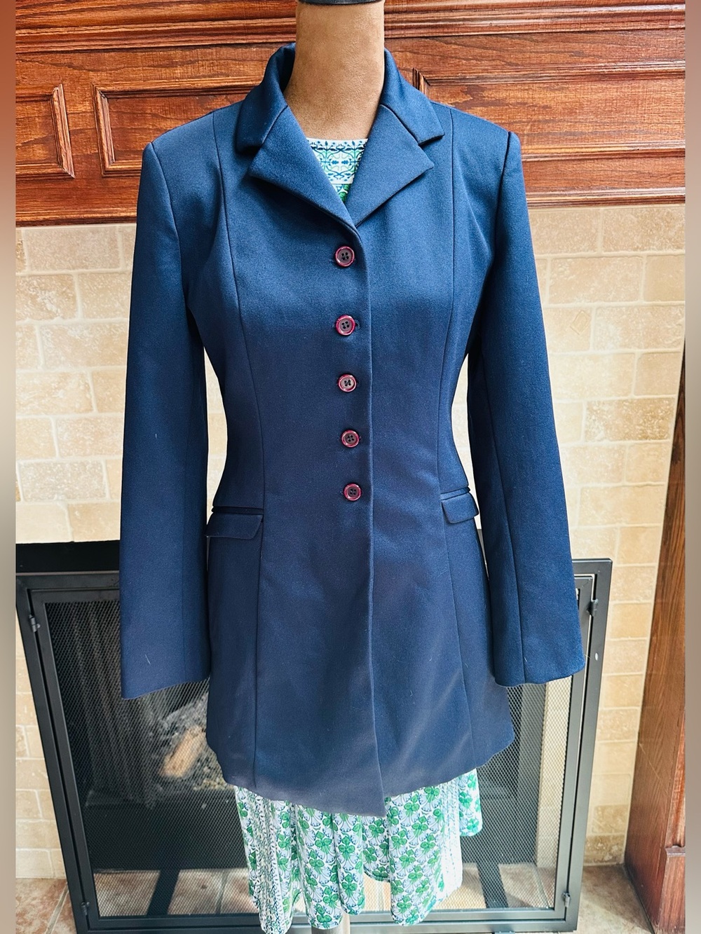 Sleeveless Green Floral Print Women's Dress by Max Studio & Jacket by Gabianni